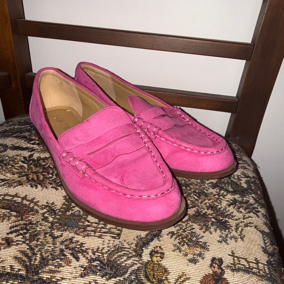J.Crew Women’s Pink Suede Penny Loafers Size 6 - Picture 5 of 13